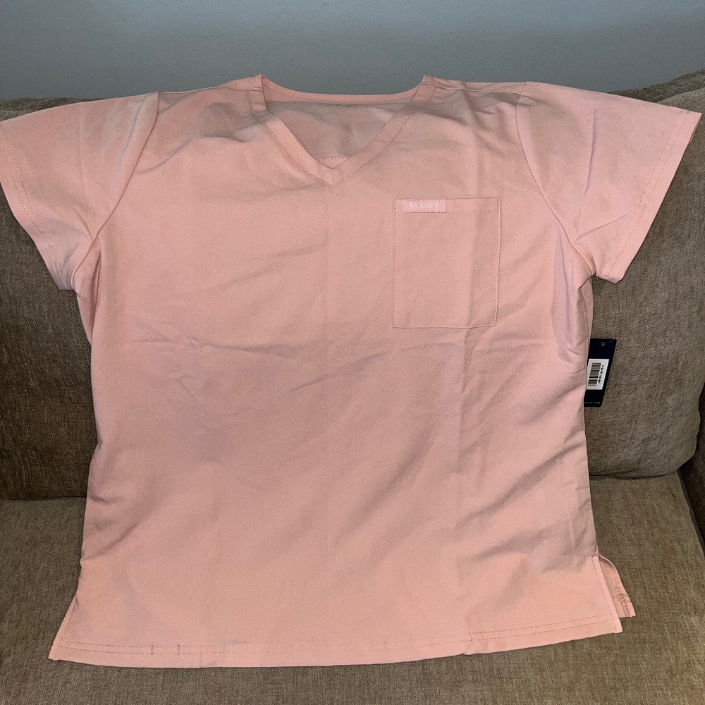 Januu Soft Pink Scrub Top